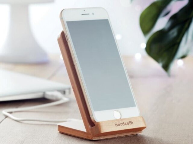 Draadloze telefoonoplader bedrukken bij BudgetGift.nl