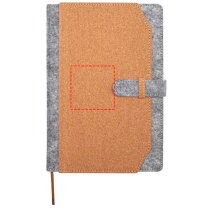 Viviana A5 notitieboek van gerecycled vilt en kurk