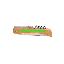 FSC® houten mes met flesopener