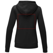 Theron dames hoodie met ritssluiting