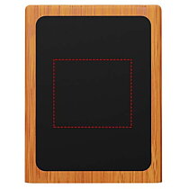 SCX.design O12 houten potloodhouder met oplichtend logo en dubbele USB-uitgang