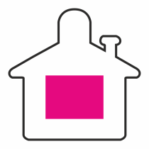 Kunststof sleutelhanger Huis