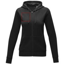 Theron dames hoodie met ritssluiting