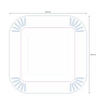 Kartonnen bordje vierkant
