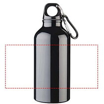 Oregon 400 ml waterfles van RCS-gecertificeerd gerecycled aluminium met karabijnhaak