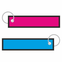 Sleutelhanger met geborduurd label