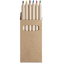 ARA 6 kleurpotloden in doosje Peekay