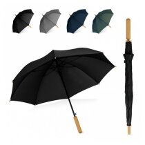 Stok paraplu 25” R-PET recht handvat auto open