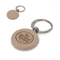 Sleutelhanger hout rond