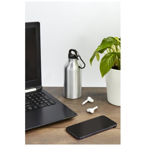 Oregon 400 ml waterfles van RCS-gecertificeerd gerecycled aluminium met karabijnhaak