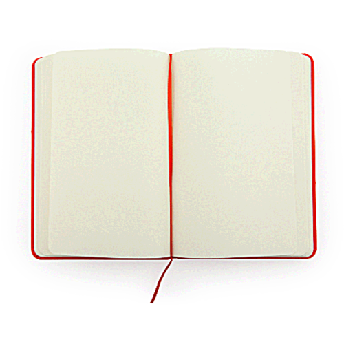 Notitieboekje A6 met elastiek en leeslint, 80 pagina`s