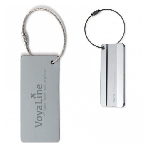 Alu bagagelabel rechthoek