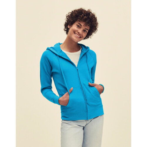 Lightweight Hooded Sweat Jacket Lady-Fit