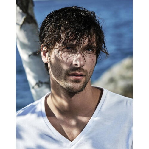 Mens Fashion V-Neck Sof-Tee