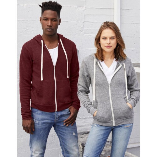 Unisex Triblend Full Zip Hoodie