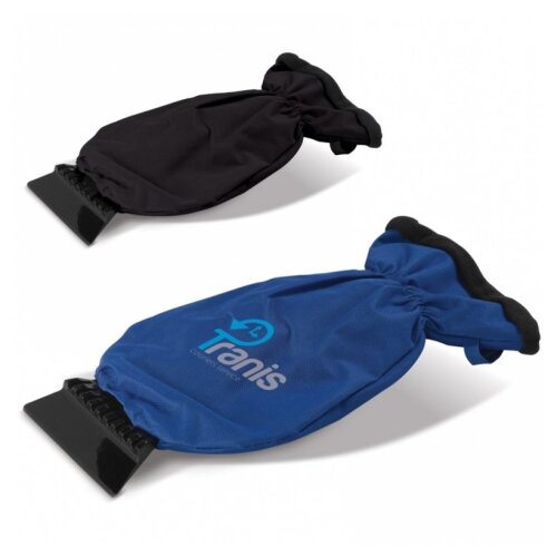 Ijskrabber met handschoen