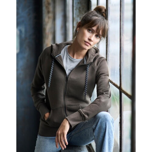 Ladies Hooded Zip Sweat