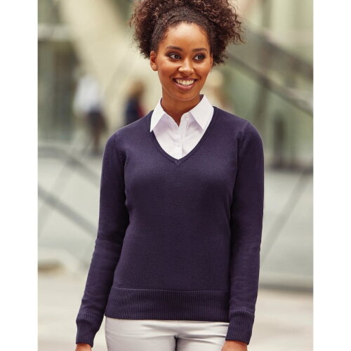 Ladies’ V-Neck Knitted Pullover