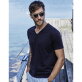 Mens Fashion V-Neck Sof-Tee