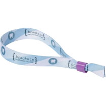 Polsbandje met 2 zijden sublimatie voorzien van kunststof sluiting