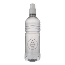 Bronwater 500 ml met sportdop transparant bedrukken