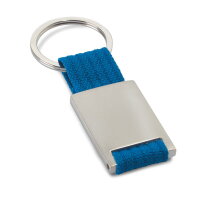 TECH Metalen sleutelhanger blauw relatiegeschenken