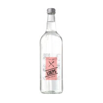 Glazen fles met 750 ml bronwater