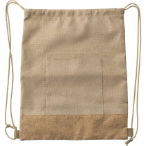 rPET polyester (600D) trekkoord rugzak Ansel khaki (&eacute;cru)