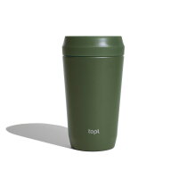 Topl Recycled RVS To Go beker gepatenteerd 360 Lid 354ml