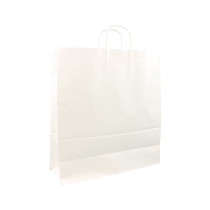 Full Color Papieren tas A2 Budget Wit