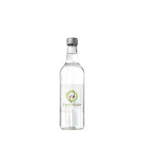 Glazen fles met 330 ml bronwater