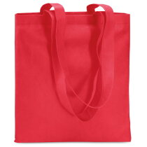TOTECOLOR Non-woven boodschappentas rood relatiegeschenken