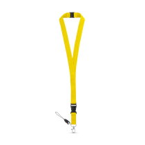 Lanyard 2cm SafetyLock Geel