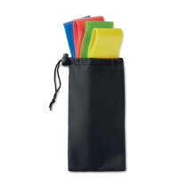 FITBAND Set van 4 fitnessbanden zwart