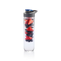 Waterfles met infuser 80cl, blauw bedrukken