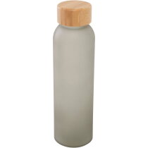 Lume 500 ml fles van mat natronkalkglas met bamboe deksel