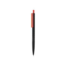 X3 zwart soft touch pen, rood