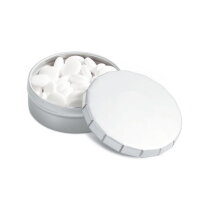 Custom shape kaart met rond blikje wit