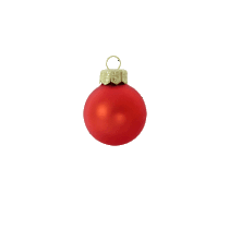Kerstbal 80 mm rood