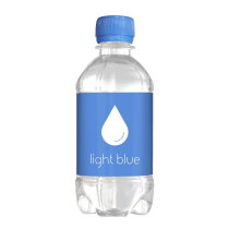 Bronwater 330 ml Visitekaartje met pepermunt lichtblauw