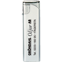 Slider elektronische aansteker zilver, navulbaar