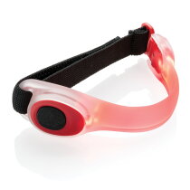 Veiligheids LED armband, wit/zwart bedrukken