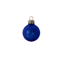 Kerstbal 80 mm blauw