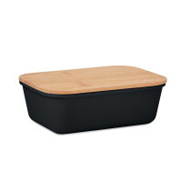 THURSDAY Lunchbox met bamboe deksel zwart