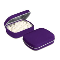 Mini scharnierblikje vorm mints paars