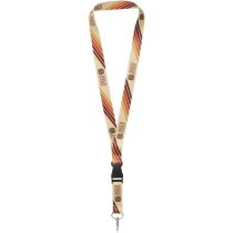 Lanyard met 2 zijden sublimatie voorzien van haak en buckle