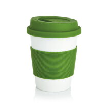 PLA Coffee cup, wit/groen