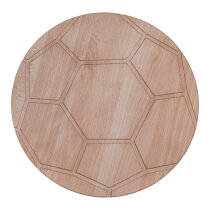 Beukenhouten serveerplank voetbal &oslash;26 cm