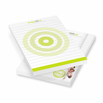 A6 notitieblokje eco, 25 vel. bedrukken