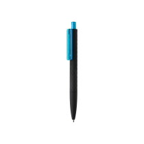X3 zwart soft touch pen, blauw